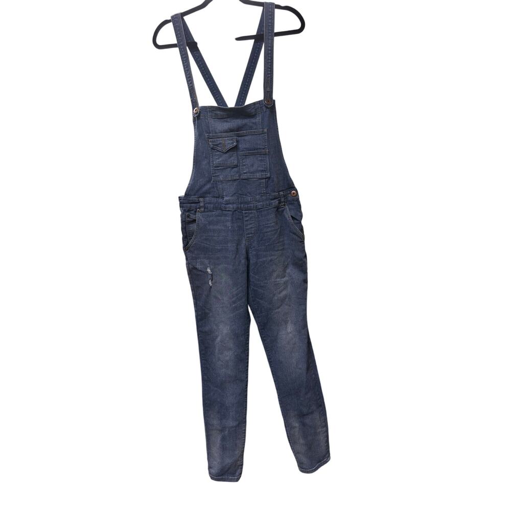 Royal Blue Juniors Skinny Jean Overalls